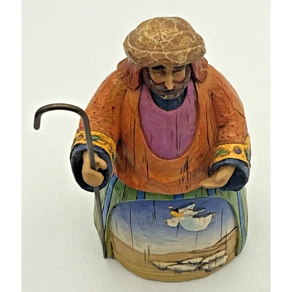 Jim Shore Heartwood Creek Let Earth Receive Her King Wiseman, Donkey, Sheep 2003 - Picture 4 of 16